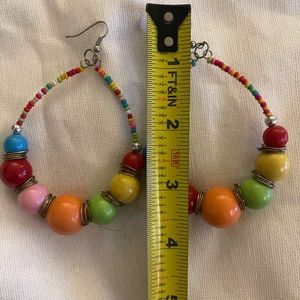 Multi colored earrings for pierced ears